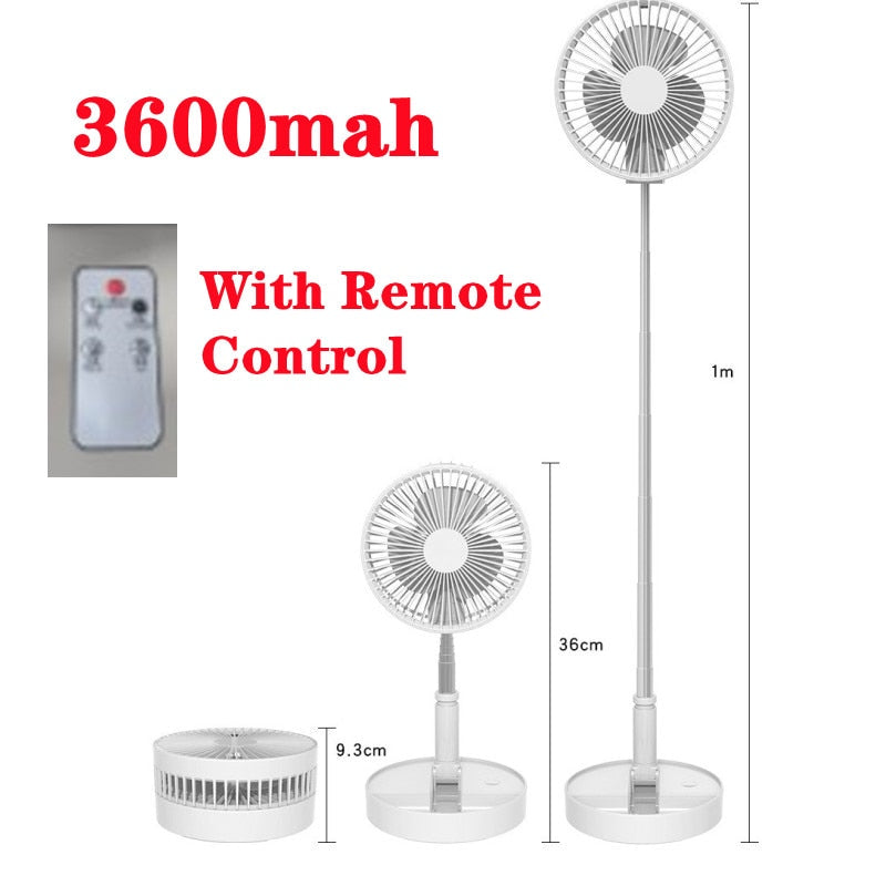 Ventilador e Carregador Portátil com capacidade de 7200mah