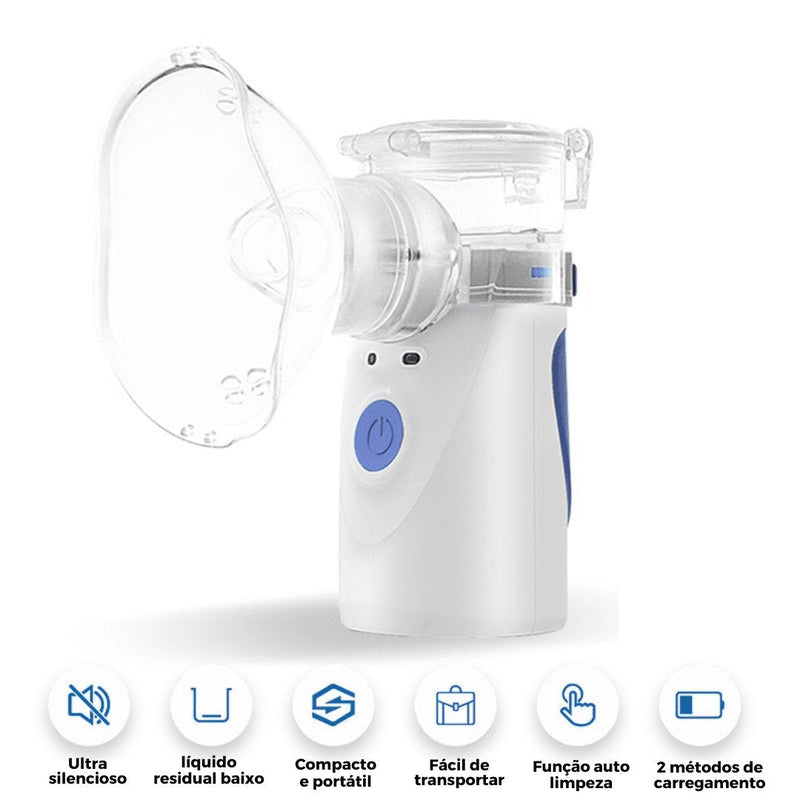 Nebulizador e Inalador Silencioso Portátil