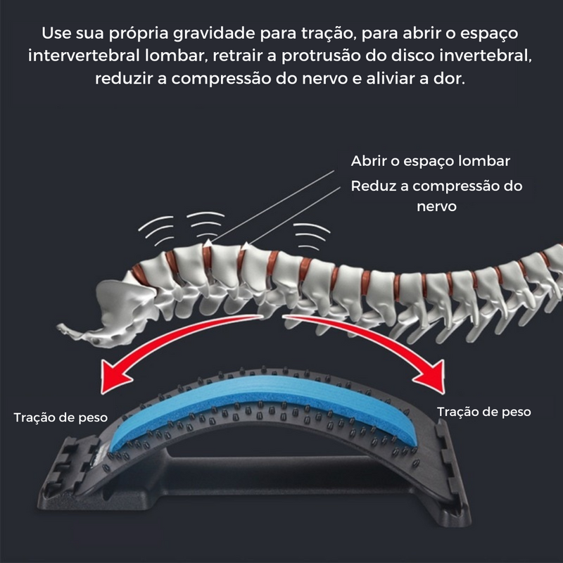Alongador Vertebral e Massageador Lombar - Free Life